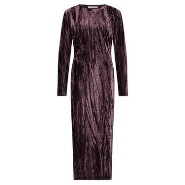 Tammy Velvet Dress Aubergine