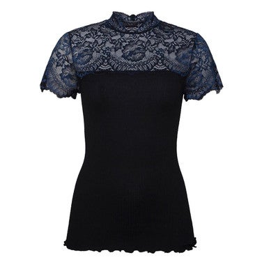 Berryville Silk T Shirt Short Sleeve Blauw KL