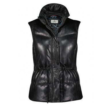 Leather Bodywarmer 59032 Zwart