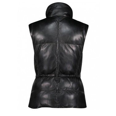 Leather Bodywarmer 59032 Zwart