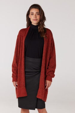 Bibi Knit Long Cardigan Oranje KL