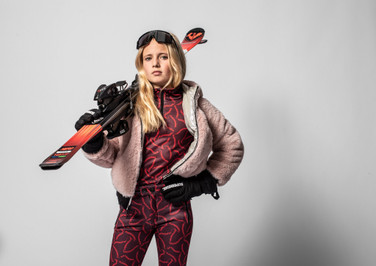 Spurt Ski Pullie Fancy Tape Zipper Rood KL