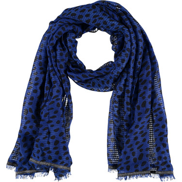 Ladies Printed Scarf Oblong 100x200 372 Zwart KL
