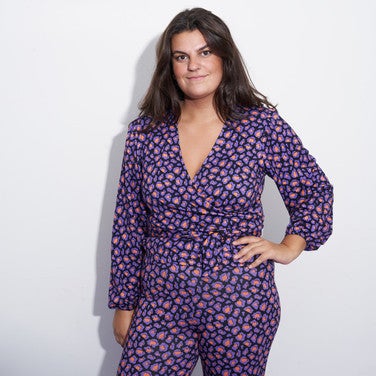 Wrapped Blouse Tessa Paars KL