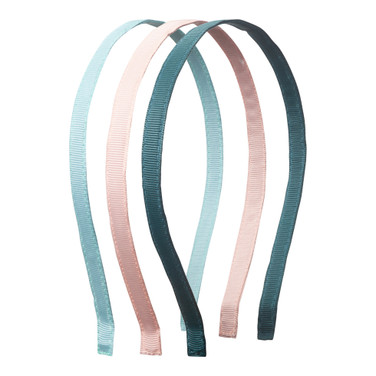 Grosgrain Ribbon Alice Head Band Pack Blauw KL
