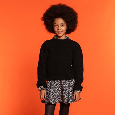 Pullover Pleated Shoulders 34538K Zwart