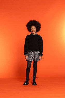 Pullover Pleated Shoulders 34538K Zwart