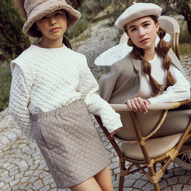 Corinda Pied Pes Skirt Bleached Blauw KL