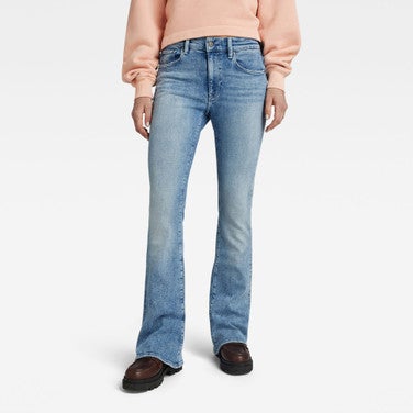 3301 Flare Wmn Sun Faded Blauw KL