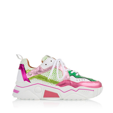 Pluto sneaker white/pink/green Groen KL