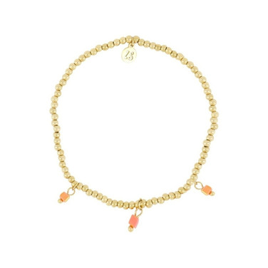 elastieken kralenarmbandje met blokjes Multi KL