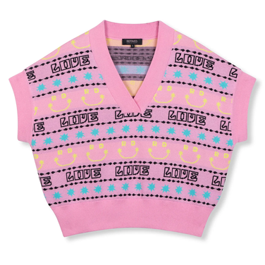 Ladies knitted gillet Ally Paars KL