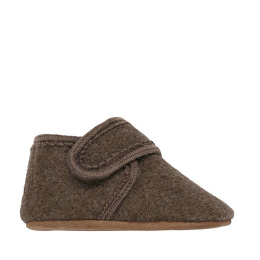 Melton Classic Wool Slippers Denver Melange Bruin 2 KL