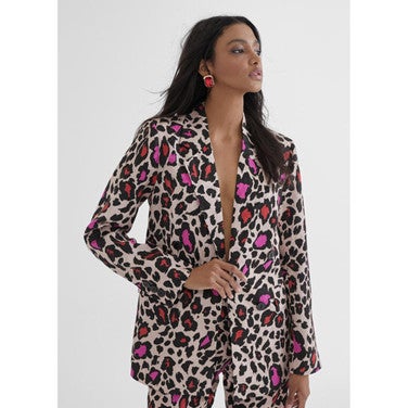 Blazer met dierenprint Zwart KL