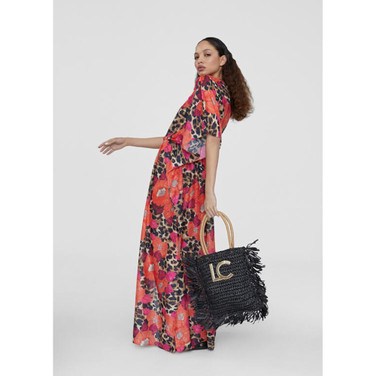 Tas met contrasterend logo Zwart KL