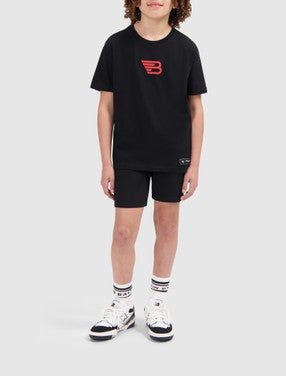 Shorts with frontlogo Zwart