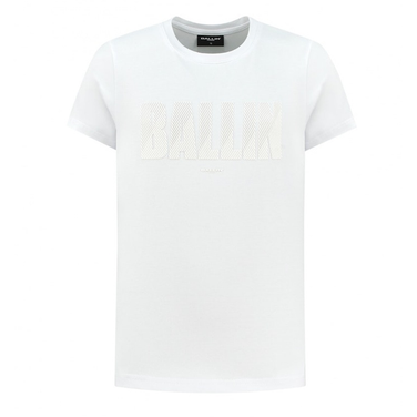 T-shirt with frontprint texture Wit KL