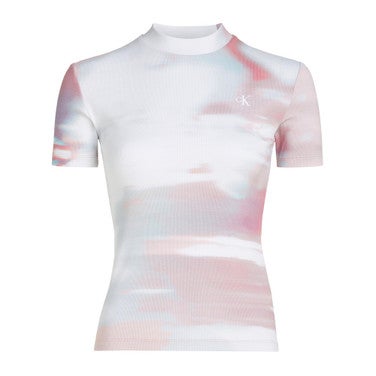 AOP rib tee Blauw KL