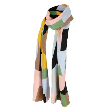 Ladies Printed Scarf Oblong 70x200 402 Groen KL