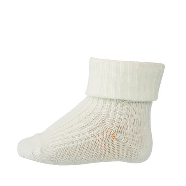 Cotton Rib Baby Socks Wit 1