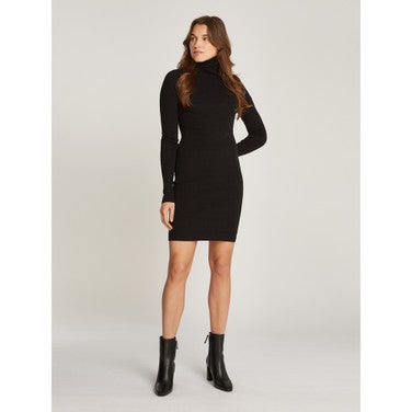 Tight Sweater Dress Zwart KL