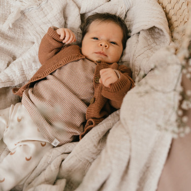 baby cardigan knit Bruin 1