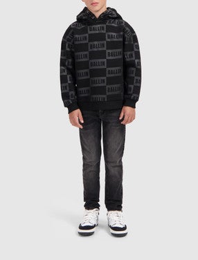 Junior Oversized fit Sweaters Hoodie Zwart 1