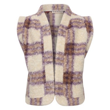 Little check gilet Paars