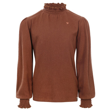 Little crinkle T-shirt Bruin 1