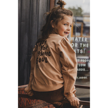 Little garment dye sweater Oranje