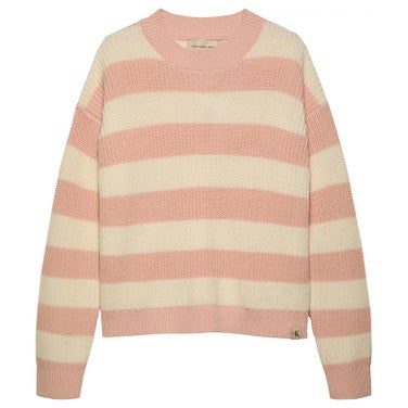 CK Stripe Sweater Roze