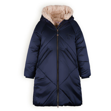 Beetle Long Hooded Jacket Blauw