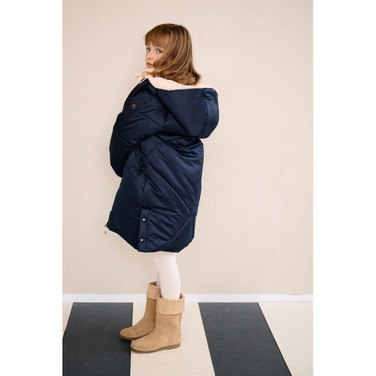 Beetle Long Hooded Jacket Blauw