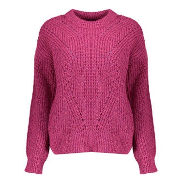 Pullover ajour lurex Roze