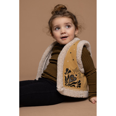 Little boho gilet Geel