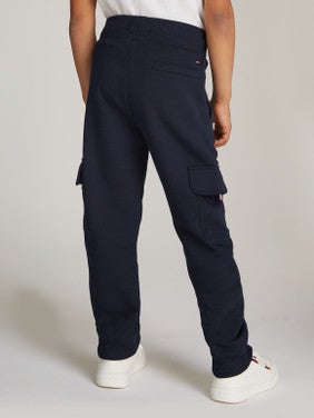Monotype Fleece Reg Cargo Sweatpants Donker Blauw