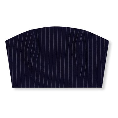 R2409850632 Eline ladies woven striped bandeau Blauw