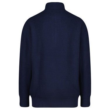 Knit Half Zip Sweater Blauw