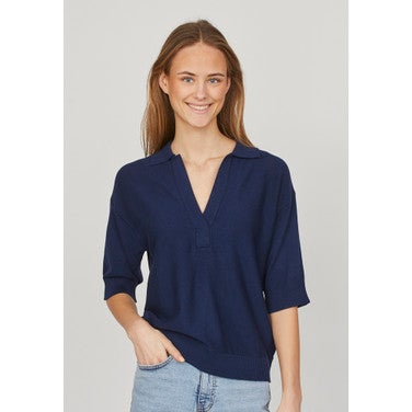 Knit Hilva Donker Blauw