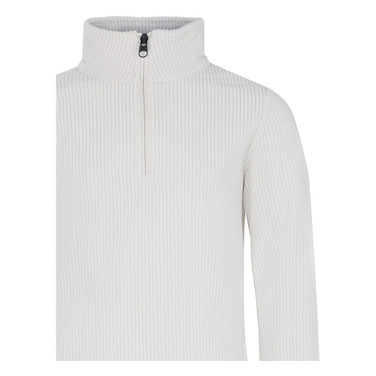 ZORA zip active top rib Off White