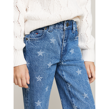 All Over Stars Jeans Blauw