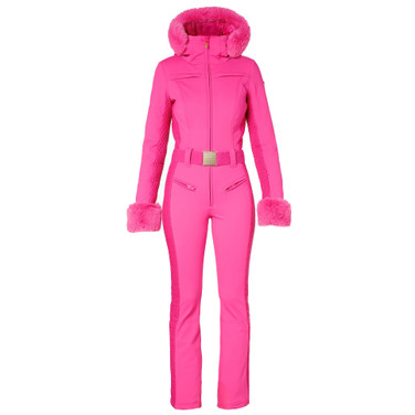 ANGELE FAUX BORDER ski suit Licht Roze KL
