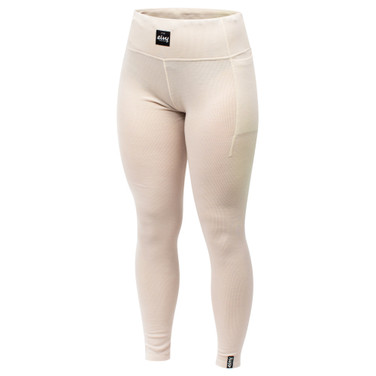 Pocket Wool Rib Tights Beige