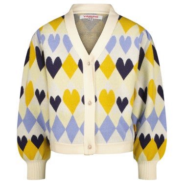 Malina Cardigan Hearts Off White
