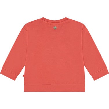 baby girls sweat shirt strawberry terry Rood