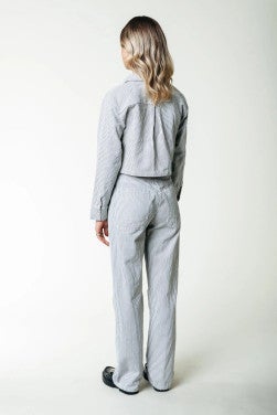 Kensi Striped Worker Pants Blauw