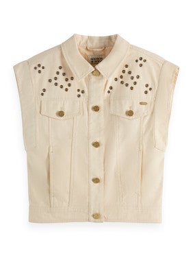 Sleeveless festival gilet Off White