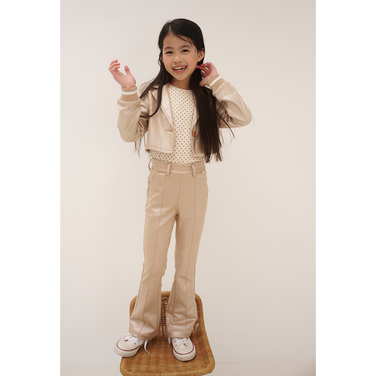 Dissy Suede foil printed blazer Goud