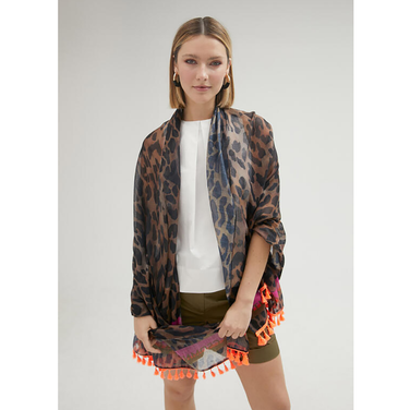 Strand laken leopardprint Zwart 1