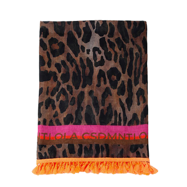 Strand laken leopardprint Zwart 1